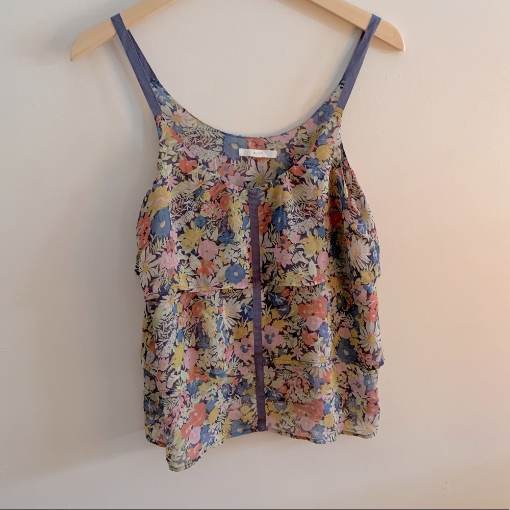 Madewell Eliot silk tiered blouse